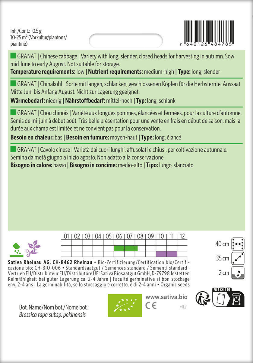 Artikelbild 2 von "BIO Chinakohl Granat" aus der Kategorie Chinakohlsamen