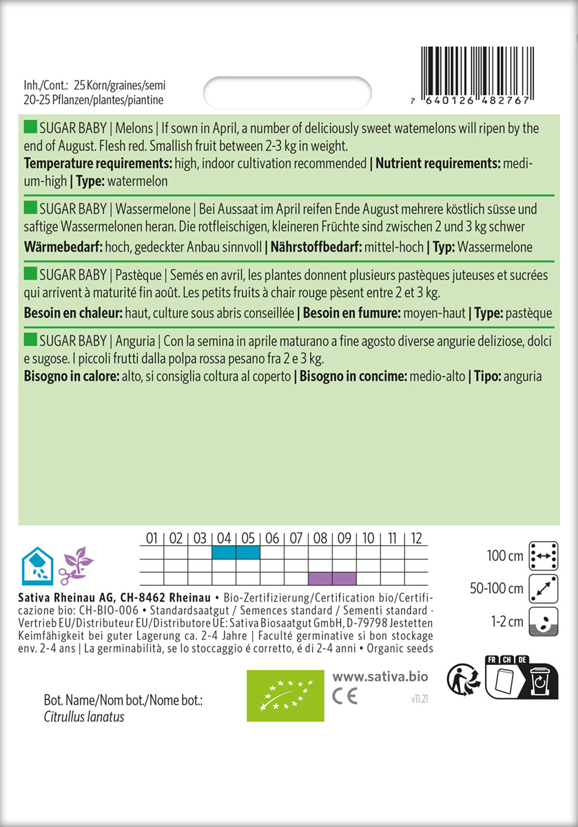 Artikelbild 2 von "BIO Wassermelone Sugar Baby" aus der Kategorie Wassermelonensamen