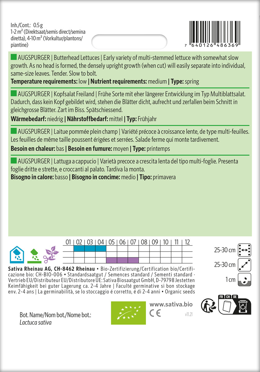 Artikelbild 2 von "BIO Kopfsalat Freiland Augspurger" aus der Kategorie Kopfsalatsamen