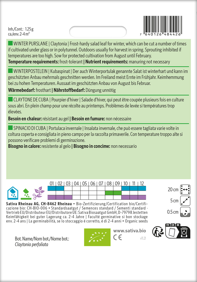 Artikelbild 2 von "BIO Winterpostelein" aus der Kategorie Spinatsamen