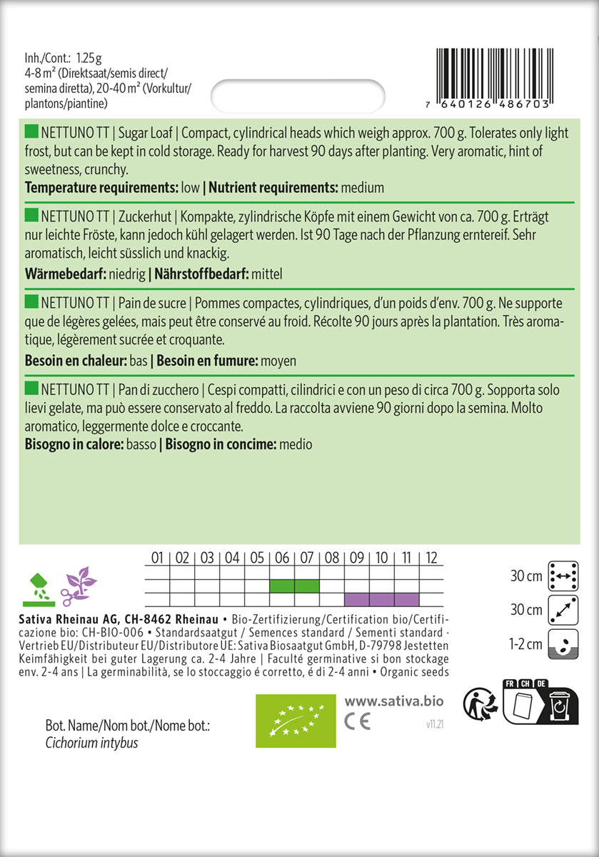 Artikelbild 2 von "BIO Zuckerhut Nettuno" aus der Kategorie Zuckerhutsamen
