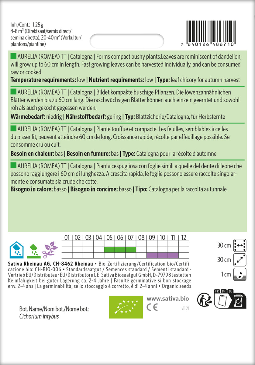 Artikelbild 2 von "BIO Catalogna Aurelia" aus der Kategorie Salatsamen