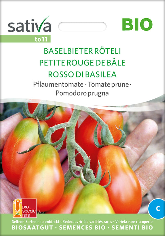 Artikelbild 1 von "BIO Pflaumentomate Baselbieter Röteli" aus der Kategorie Eiertomatensamen