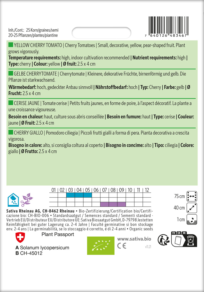 Artikelbild 2 von "BIO Cherrytomate Gelbe Cherrytomate" aus der Kategorie Kirschtomatensamen