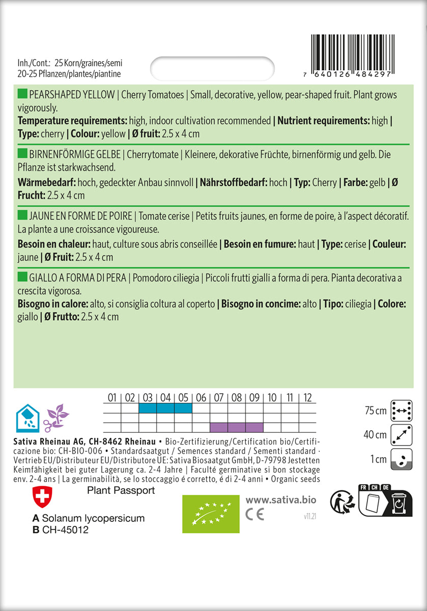 Artikelbild 2 von "BIO Cherrytomate Birnenförmige Gelbe" aus der Kategorie Kirschtomatensamen