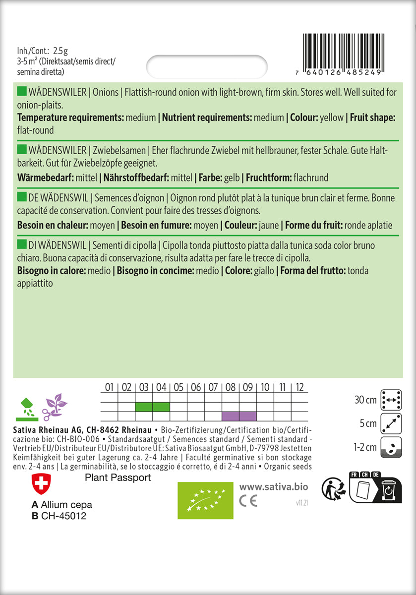Artikelbild 2 von "BIO Zwiebelsamen Wädenswiler" aus der Kategorie Zwiebelsamen