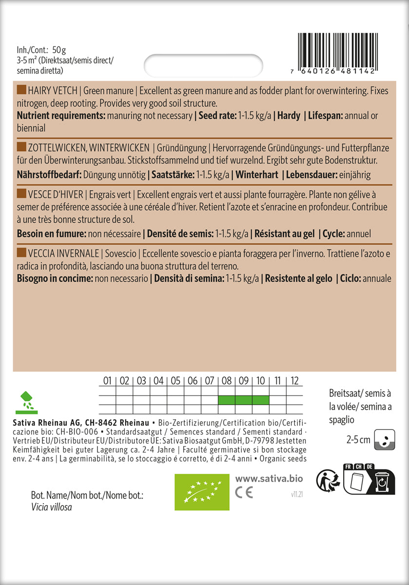 Artikelbild 2 von "BIO Gründüngung Zottelwicken, Winterwicken"