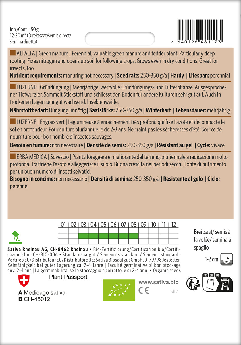 Artikelbild 2 von "BIO Gründüngung Luzerne" aus der Kategorie Gründünger & -düngung