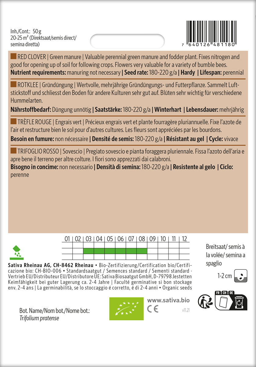 Artikelbild 2 von "BIO Gründüngung Rotklee" aus der Kategorie Gründünger & -düngung