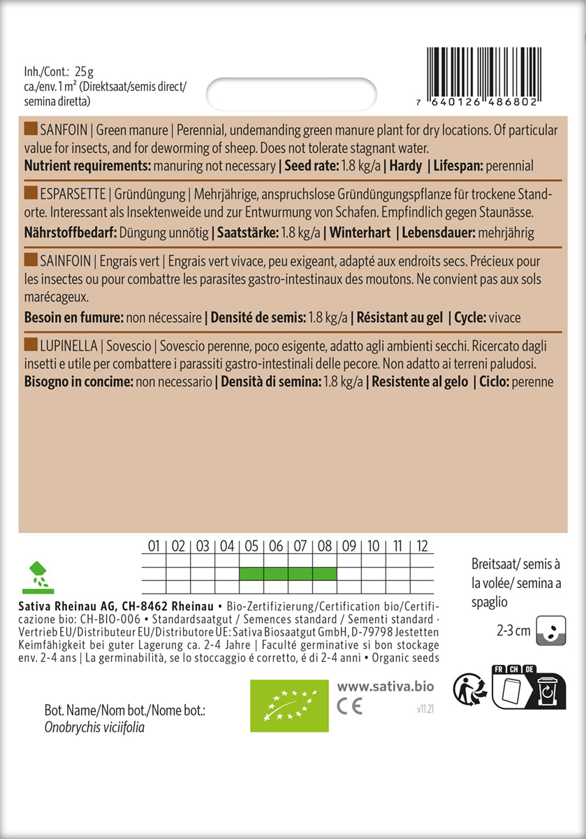 Artikelbild 2 von "BIO Gründüngung Esparsette" aus der Kategorie Gründünger & -düngung
