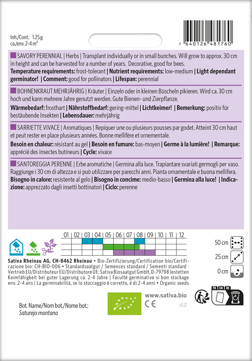 Artikelbild 2 von "BIO Bohnenkraut Mehrjährig" aus der Kategorie Bohnenkrautsamen