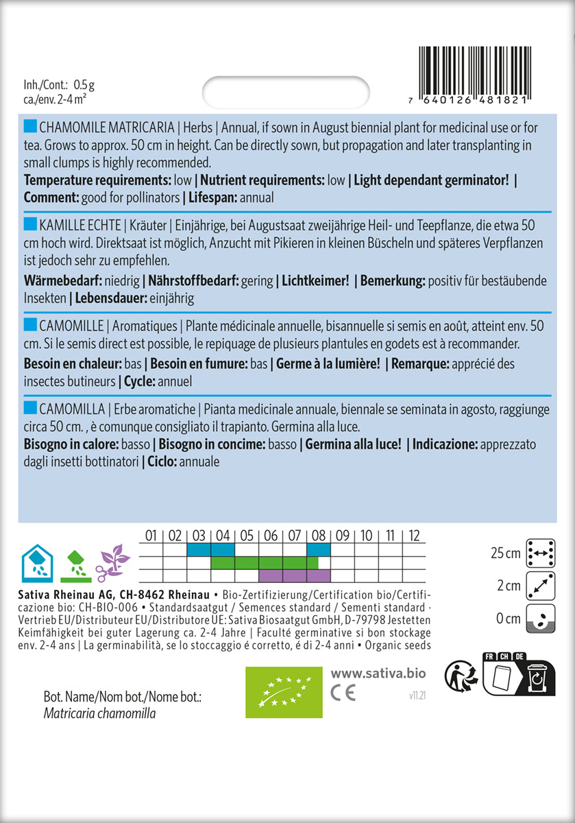 Artikelbild 2 von "BIO Kamille Echte" aus der Kategorie Kamillesamen