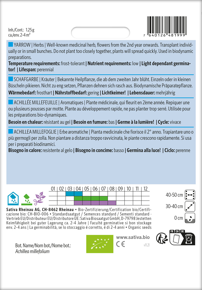Artikelbild 2 von "BIO Schafgarbe" aus der Kategorie Schafgarbensamen