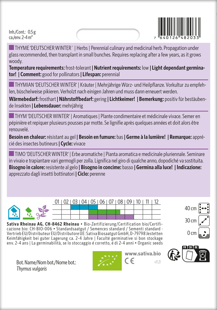 Artikelbild 2 von "BIO Thymian Deutscher Winter" aus der Kategorie Thymiansamen