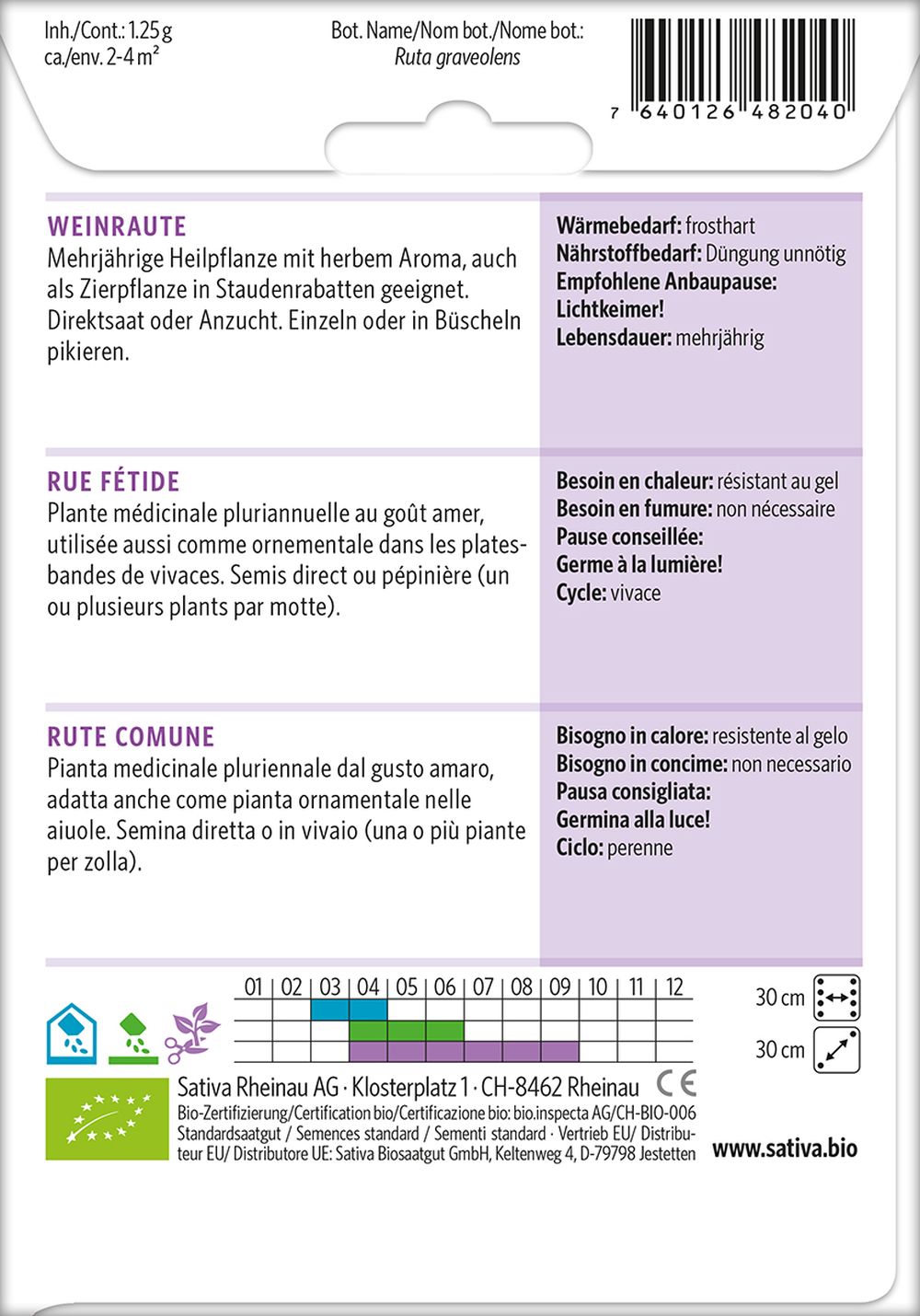Artikelbild 2 von "Bio-Weinraute" aus der Kategorie Gemüsesamen