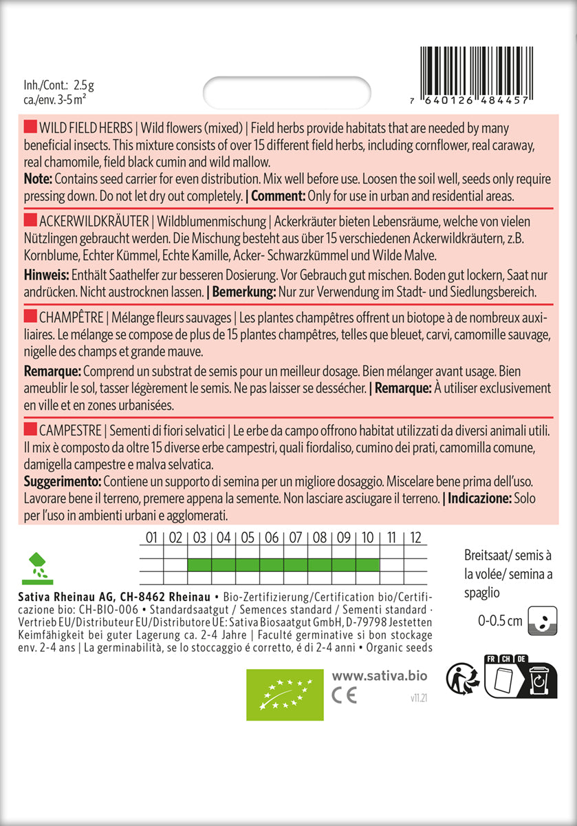 Artikelbild 2 von "BIO Wildblumenmischung Ackerwildkräuter" aus der Kategorie Blumensamenmischung