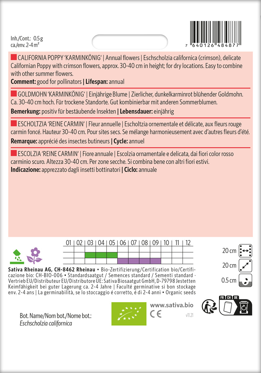 Artikelbild 2 von "BIO Goldmohn Karminkönig" aus der Kategorie Mohnsamen
