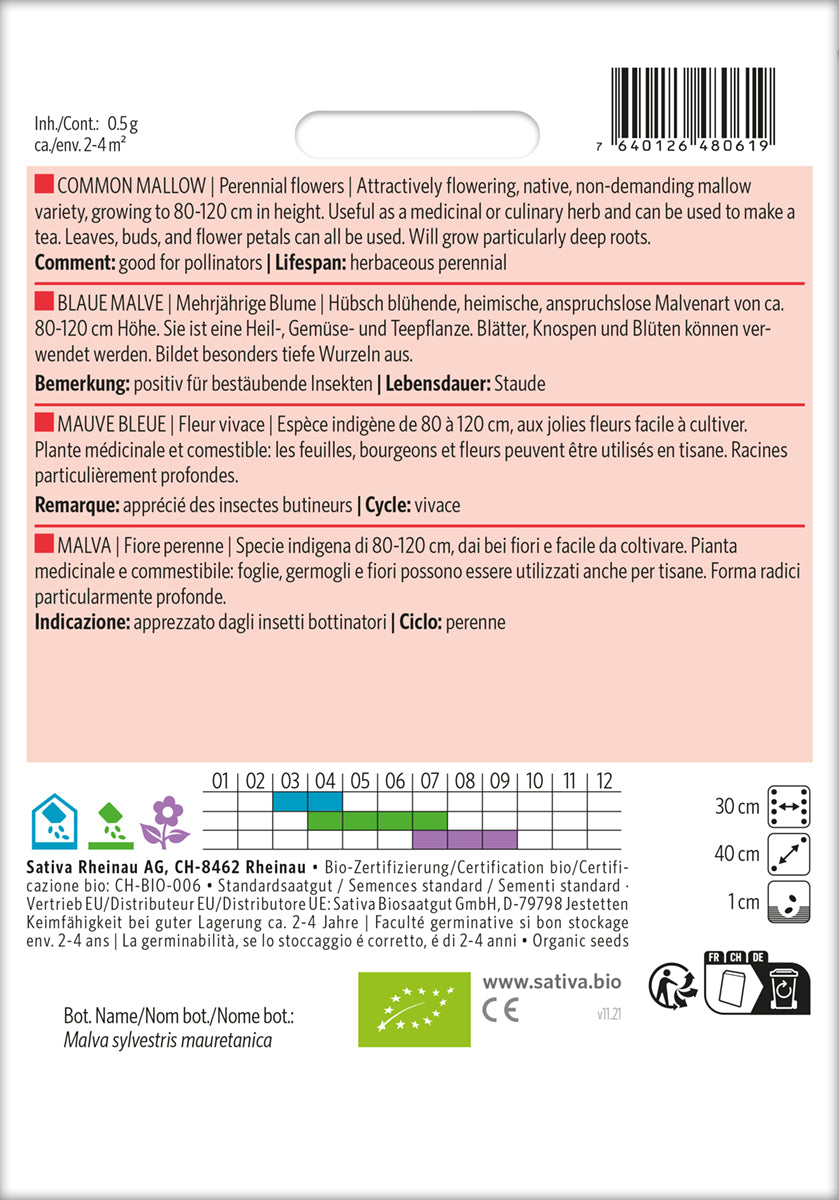 Artikelbild 2 von "BIO Blaue Malve" aus der Kategorie Malvensamen