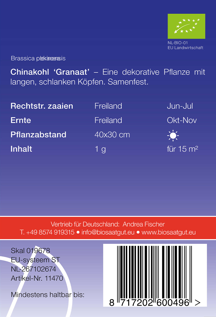 Artikelbild 2 von "BIO Chinakohl Granaat" aus der Kategorie Chinakohlsamen