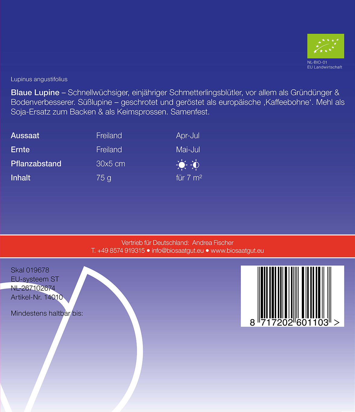 Artikelbild 2 von "BIO Blaue Lupine Gründünger" aus der Kategorie Gründünger & -düngung