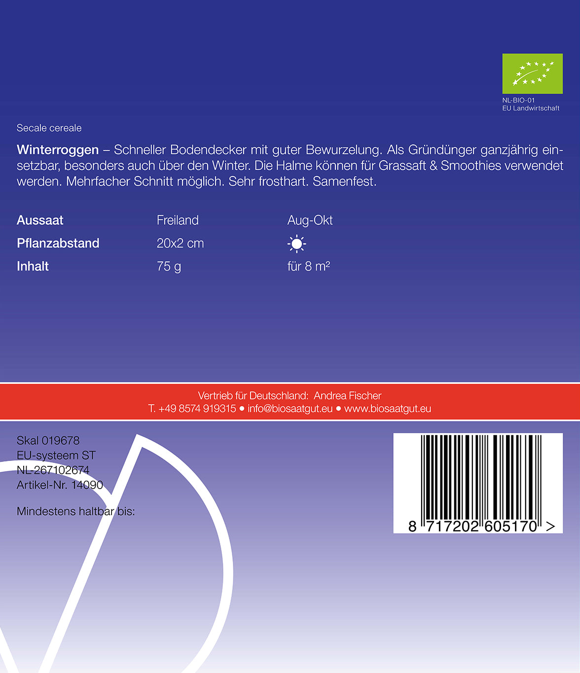 Artikelbild 2 von "BIO Gründünger Winterroggen" aus der Kategorie Gründünger & -düngung