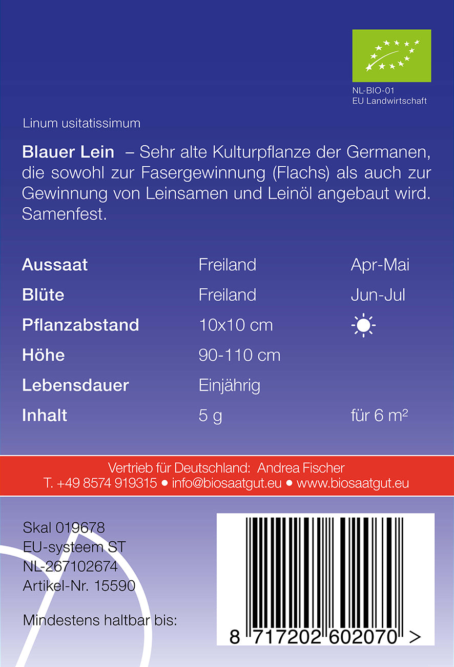 Artikelbild 2 von "BIO Blauer Lein" aus der Kategorie Blumensamen
