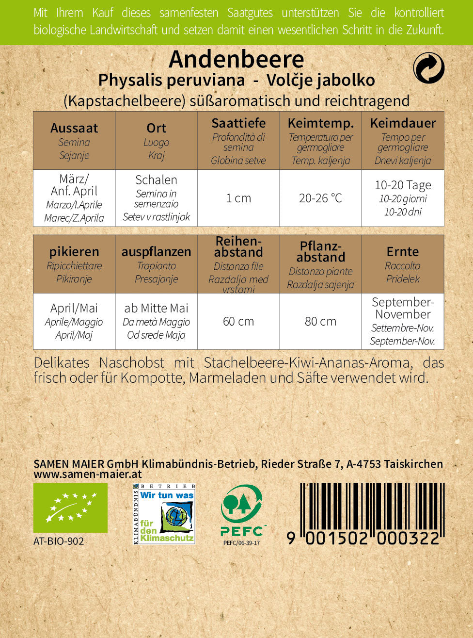 Artikelbild 2 von "BIO Andenbeere" aus der Kategorie Andenbeerensamen