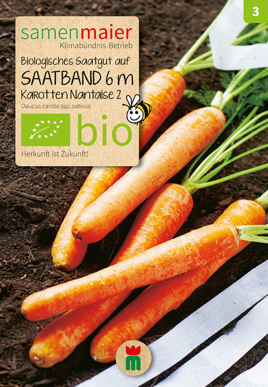Artikelbild 1 von "BIO Möhre Nantaise 2 früh Saatband" aus der Kategorie Saatbänder & Saatplatten