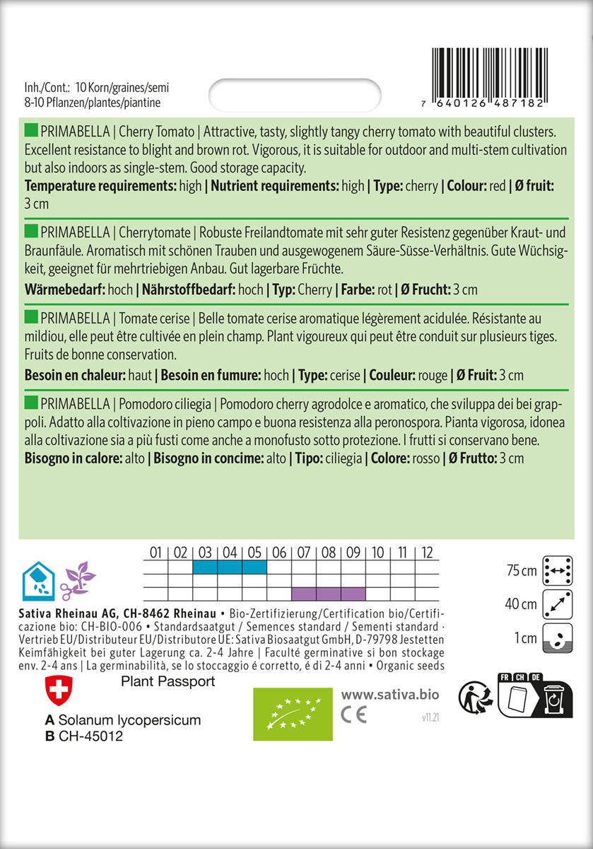 Artikelbild 2 von "BIO Cherrytomate Primabella" aus der Kategorie Kirschtomatensamen