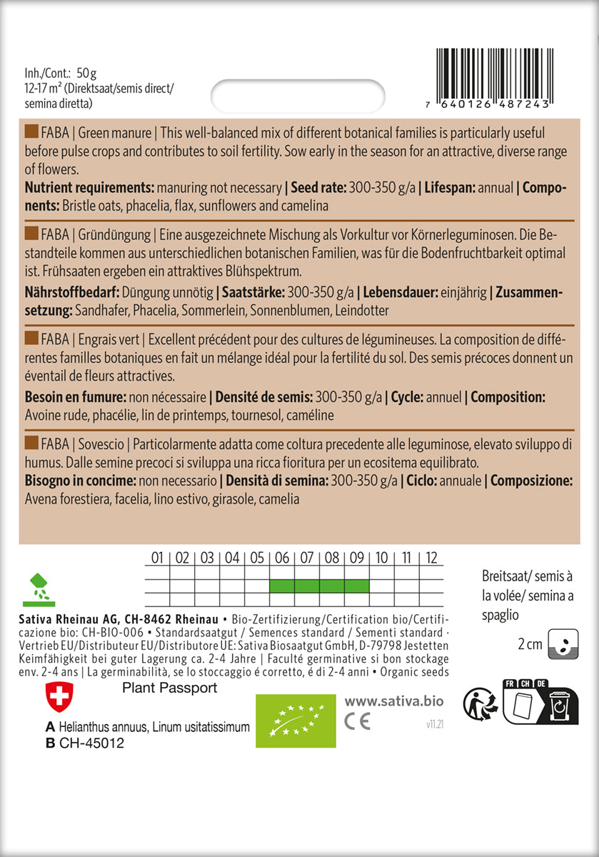 Artikelbild 2 von "BIO Gründüngung Faba" aus der Kategorie Gründünger & -düngung