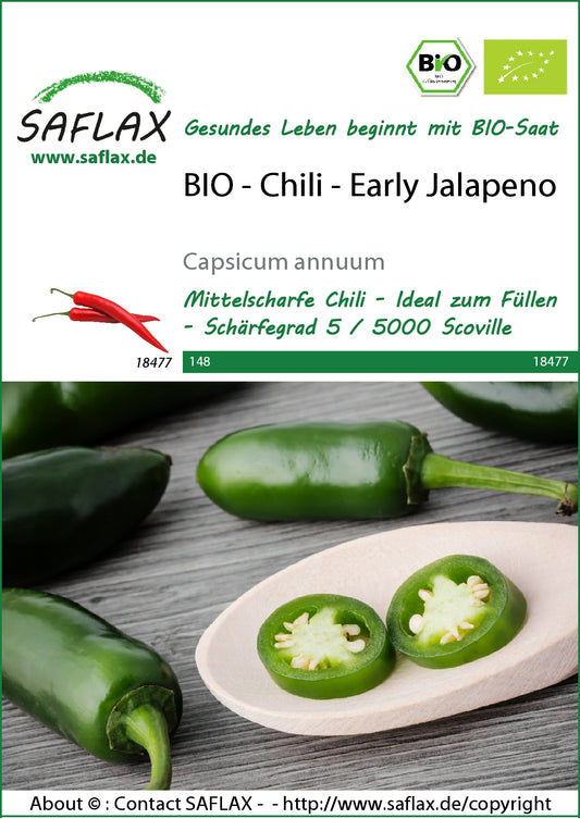 Artikelbild 1 von "BIO Chili Early Jalapeno" aus der Kategorie Gemüsesamen