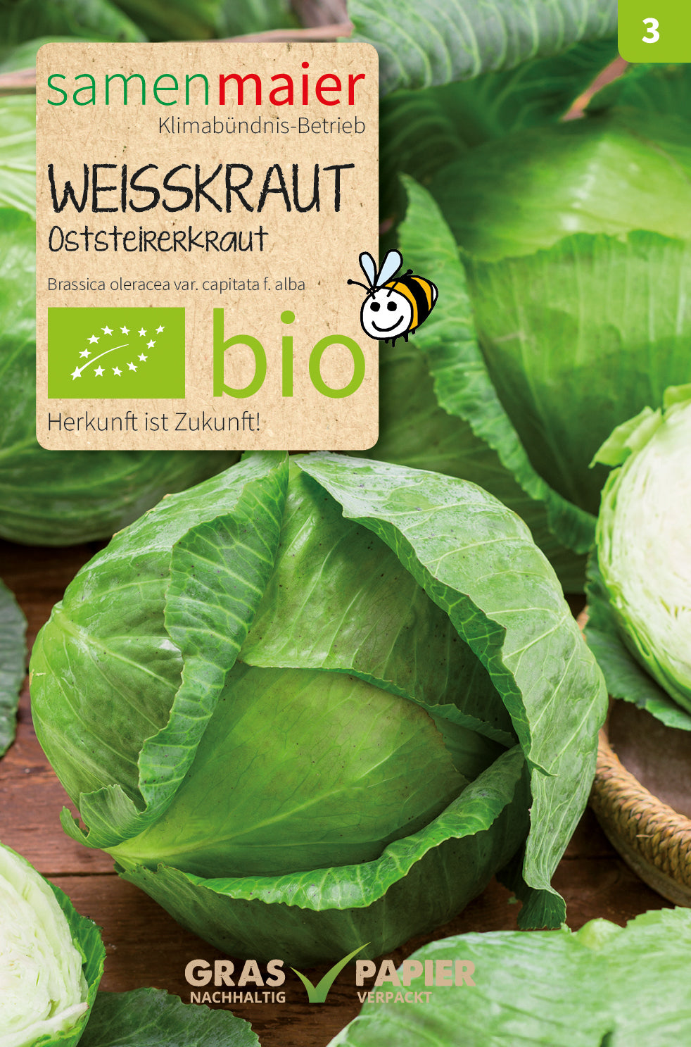 Artikelbild 1 von "BIO Weißkraut Oststeirerkraut" aus der Kategorie Weißkohlsamen
