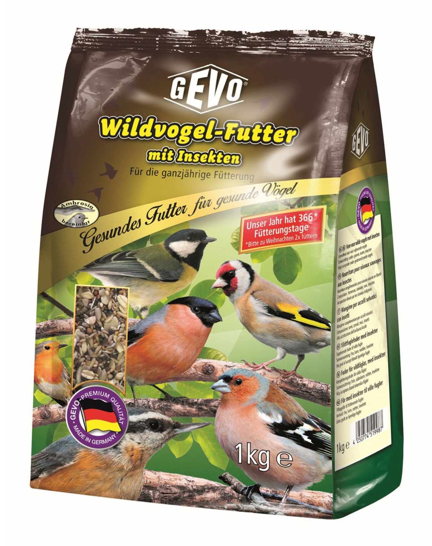 Artikelbild 1 von "Wildvogelfutter mit Insekten (1 kg)" aus der Kategorie Gartenvogelfutter