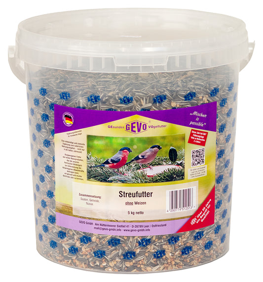 Artikelbild 1 von "Streufutter ohne Weizen (5 kg im Eimer)" aus der Kategorie Gartenvogelfutter
