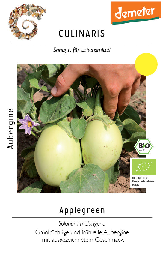 Artikelbild 1 von "BIO Aubergine Applegreen" aus der Kategorie Auberginensamen
