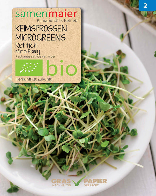 Artikelbild 1 von "BIO Keimsprossen Microgreens Rettich Mino Early" aus der Kategorie Keimsprossen