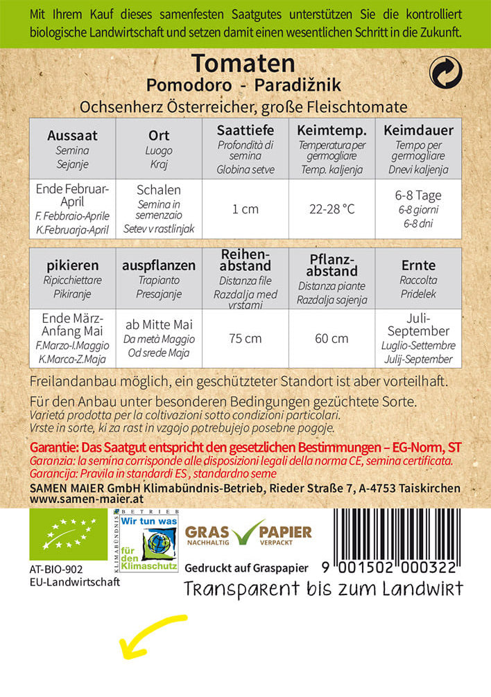 Artikelbild 2 von "BIO Tomaten Ochsenherz Österreicher" aus der Kategorie Fleischtomatensamen