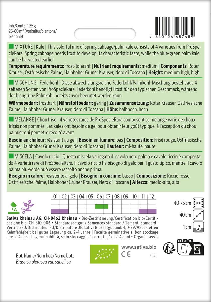 Artikelbild 2 von "BIO Grünkohl Mischung" aus der Kategorie Grünkohlsamen