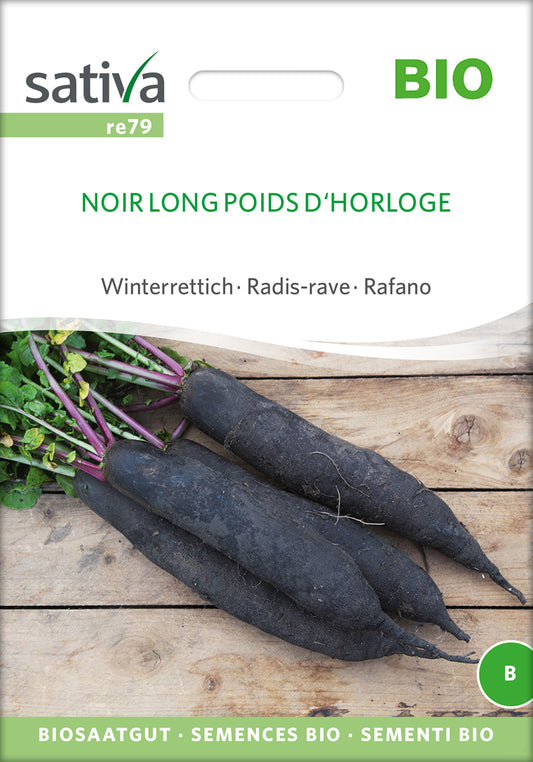 Artikelbild 1 von "BIO Winterrettich Noir Long Poids D´Horloge" aus der Kategorie Rettichsamen