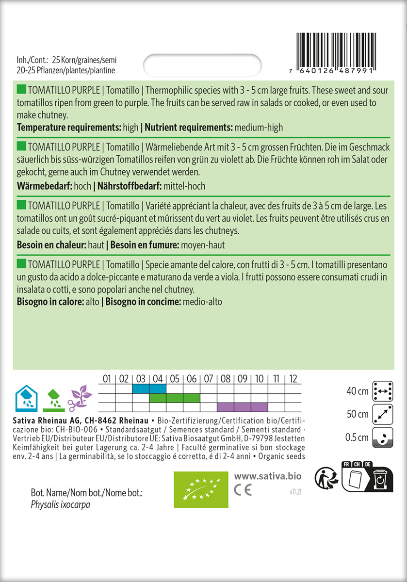 Artikelbild 2 von "BIO Tomatillo Purple" aus der Kategorie Snacktomatensamen