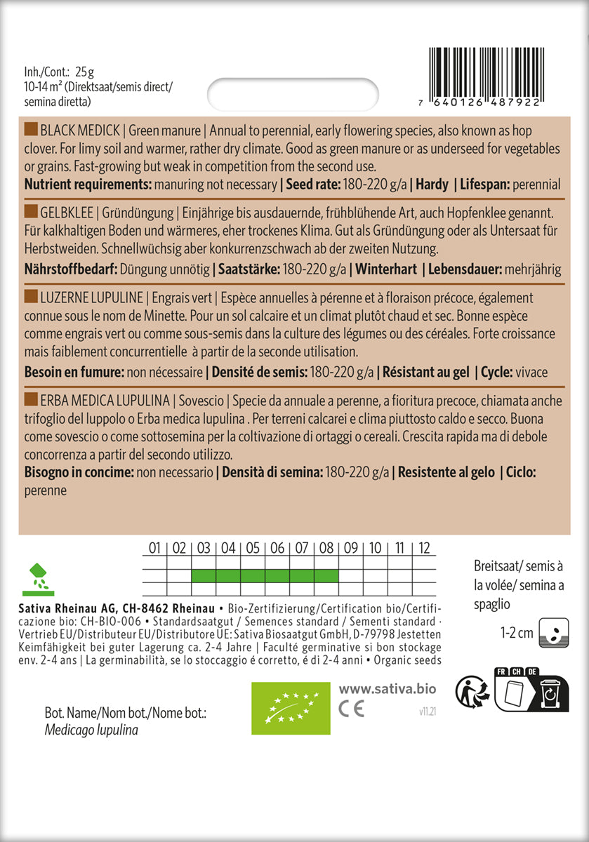 Artikelbild 2 von "BIO Gründüngung Gelbklee" aus der Kategorie Gründünger & -düngung