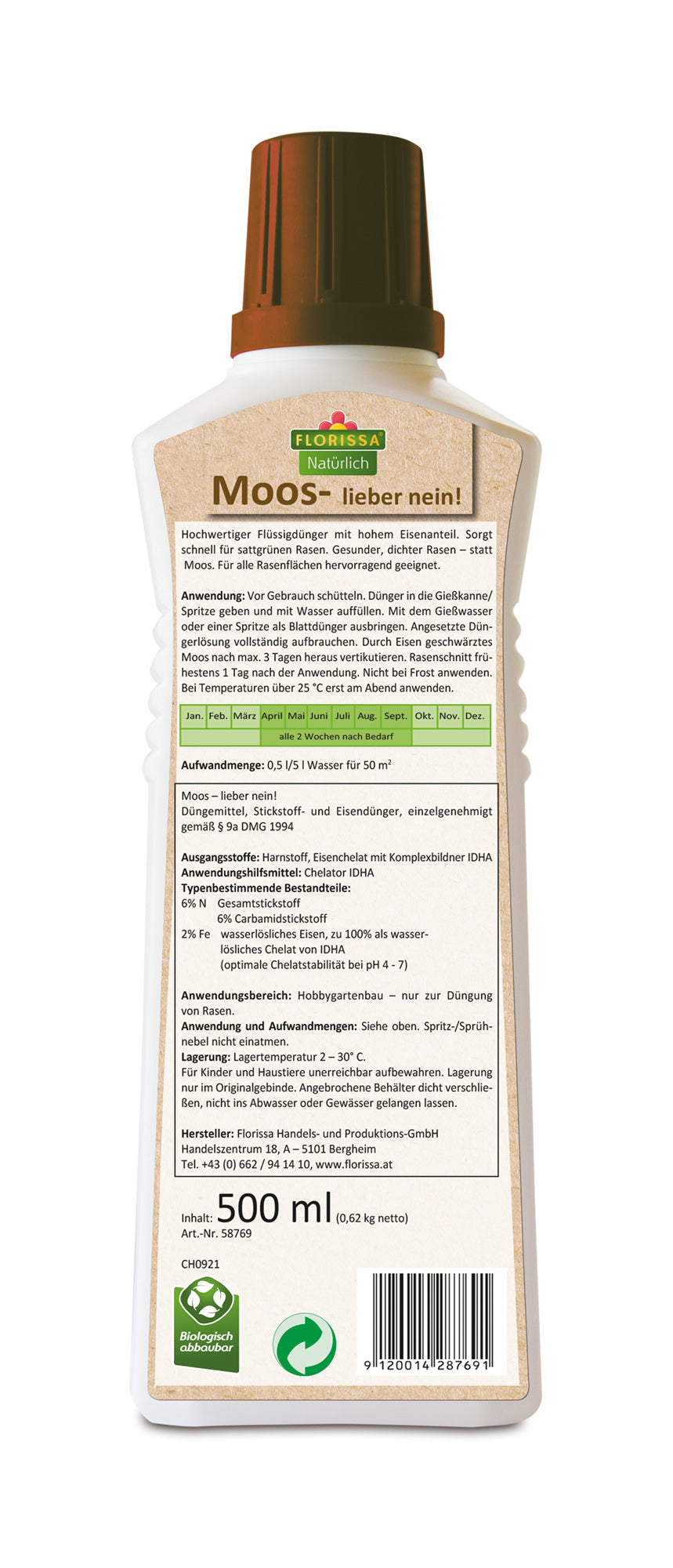 Artikelbild 2 von "Moos - lieber nein! (500 ml)" aus der Kategorie Unkraut, Moos & Grünbelag