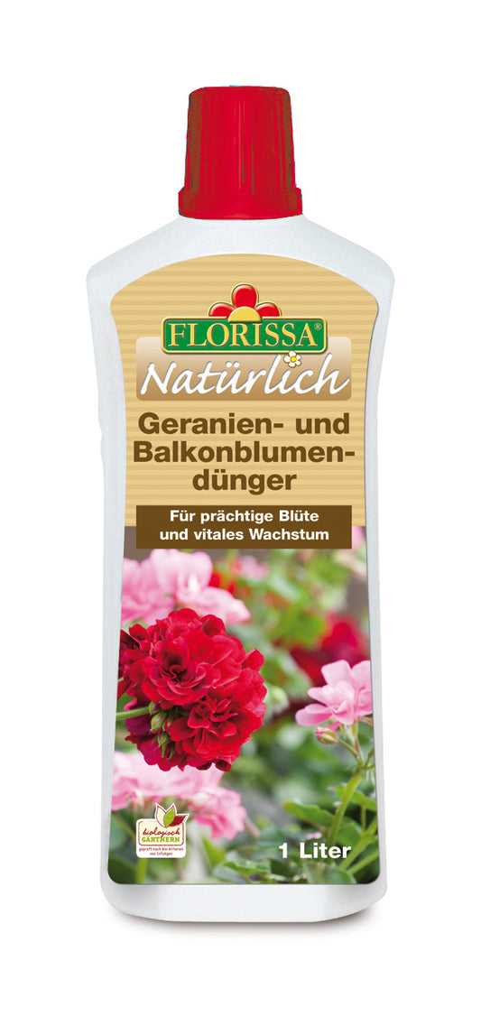 Artikelbild 1 von "BIO Geranien- und Balkonblumendünger (1 l)" aus der Kategorie Blumendünger