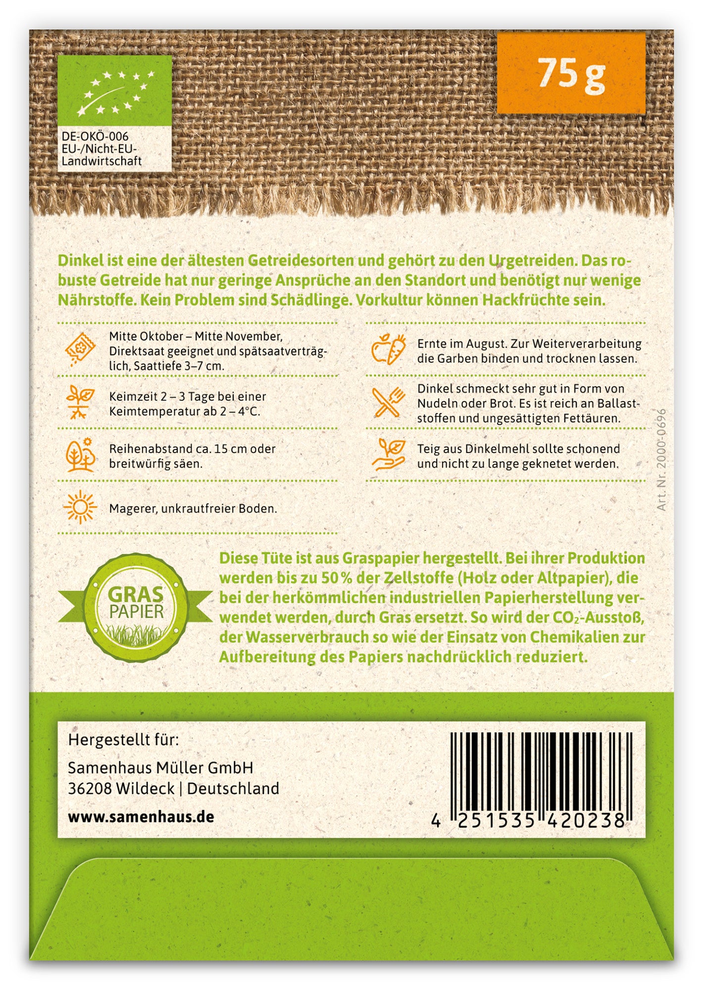 Artikelbild 29 von "BIO Dinkel" aus der Kategorie Getreidesamen