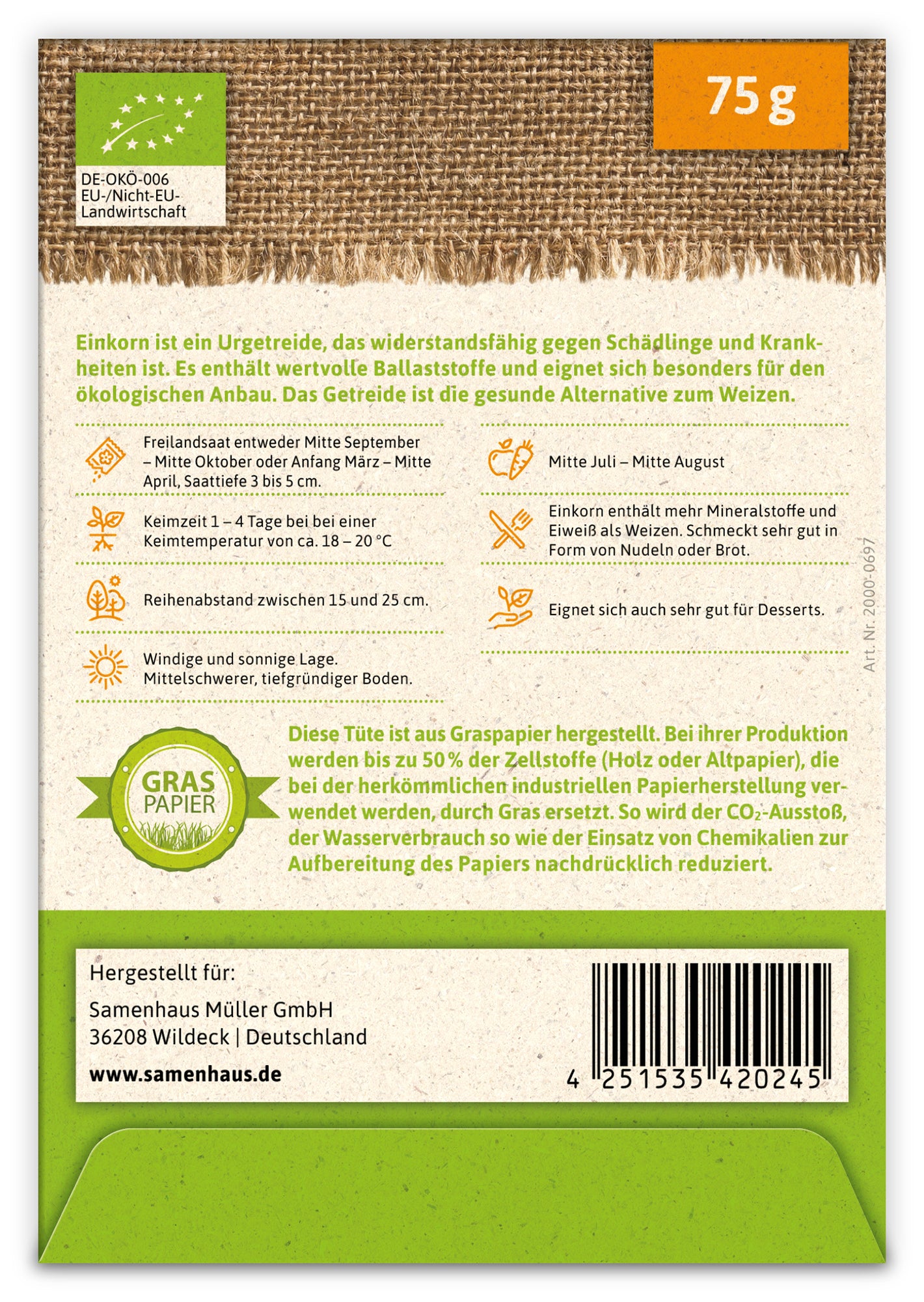 Artikelbild 29 von "BIO Einkorn" aus der Kategorie Getreidesamen