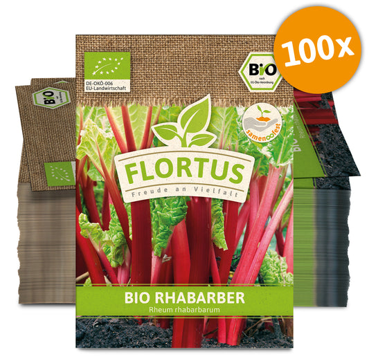 Rhabarber (100 Tütchen) | BIO Rhabarbersamen von FLORTUS
