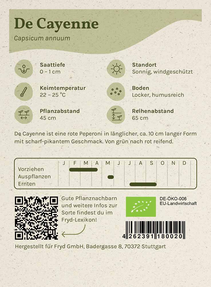 Artikelbild 2 von "Fryd BIO Peperoni De Cayenne" aus der Kategorie Cayennechilisamen