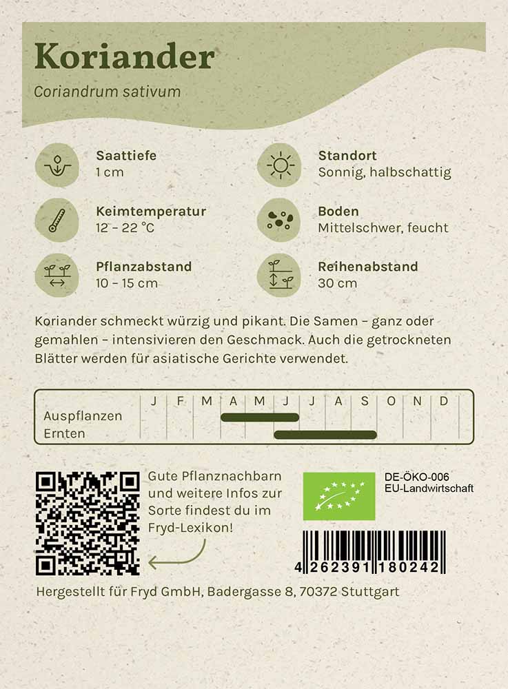 Artikelbild 2 von "Fryd BIO Koriander" aus der Kategorie Koriandersamen