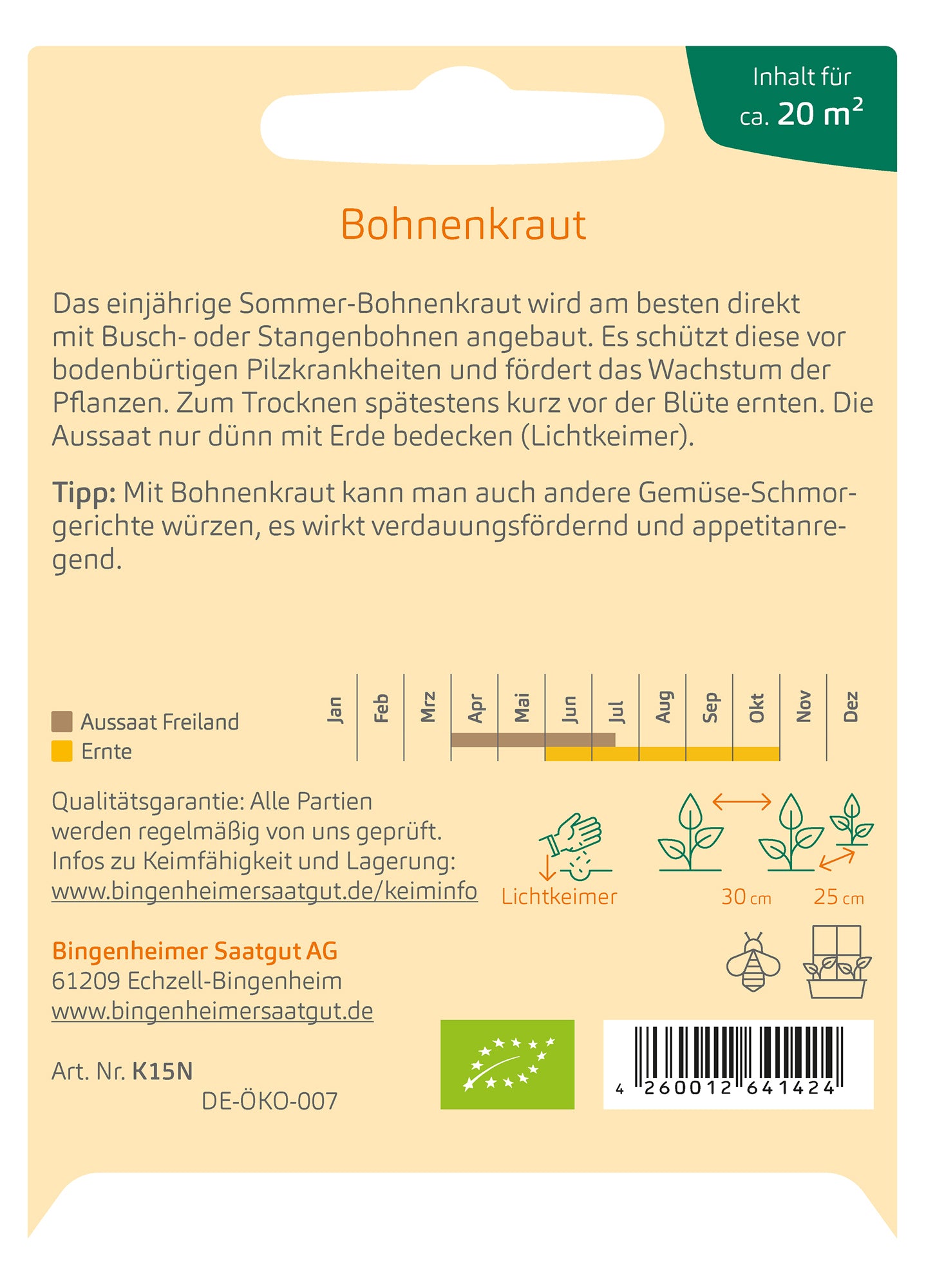 Artikelbild 2 von "BIO Bohnenkraut einjährig" aus der Kategorie Bohnenkrautsamen