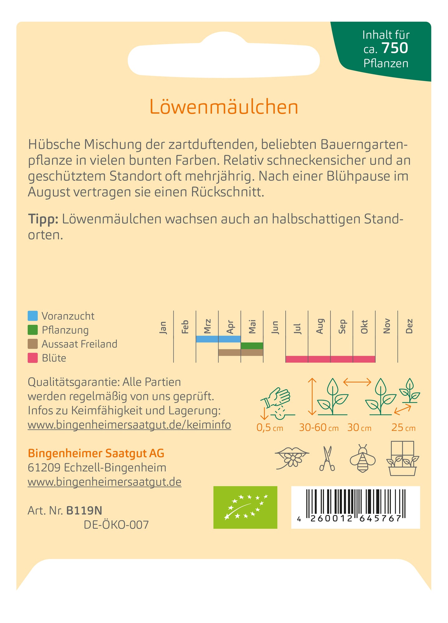 Artikelbild 2 von "BIO Löwenmäulchen" aus der Kategorie Löwenmaulsamen